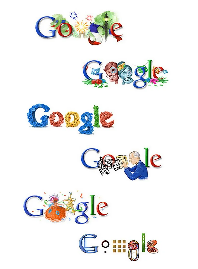 google logo variations