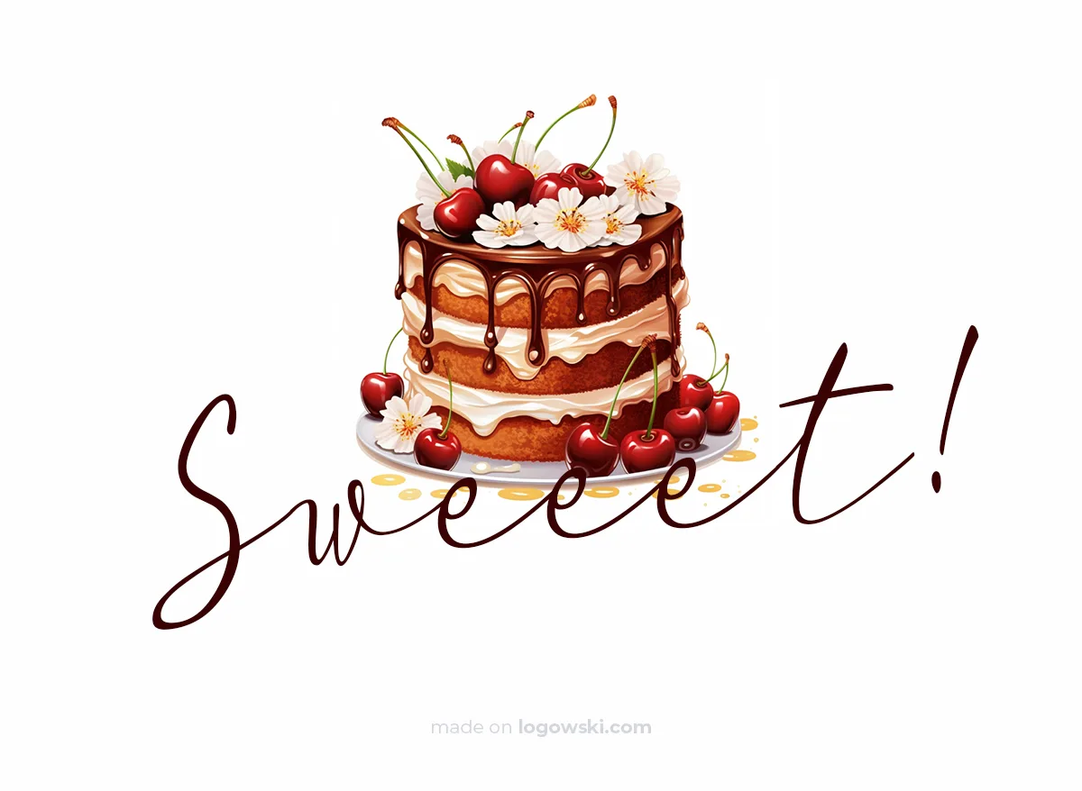 sweet logo design chockolate cake