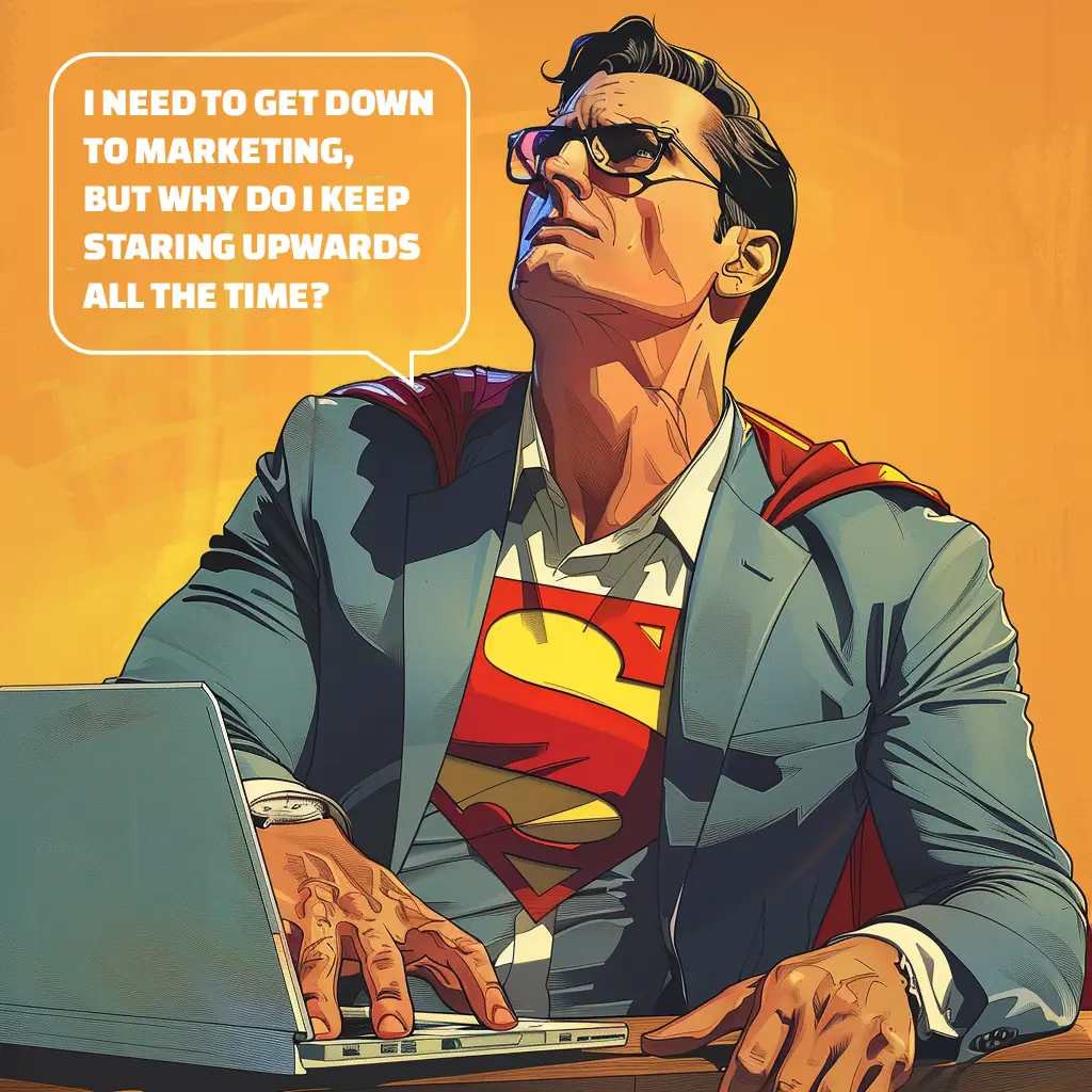 superman get down to marketing